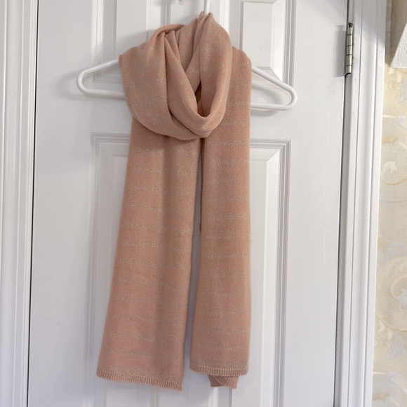Ann Taylor Accessories - Beautiful Ann Taylor Cashmere Scarf with Metallic Thread Stripes.
